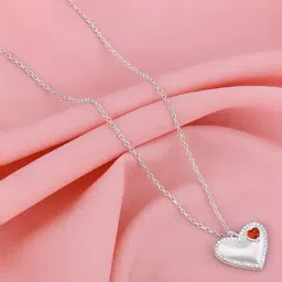 GIVA 925 Silver Custom Two Hearts Becoming One Pendant with Link Chain-picture-24
