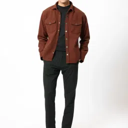 Rare Rabbit Rust Regular Fit Solid Jacket image 3