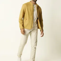 Rare Rabbit Brown Regular Fit Solid Jacket image 3