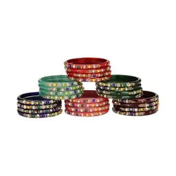 1ST TIME Set of 28 Stones Studded Bangles image 5