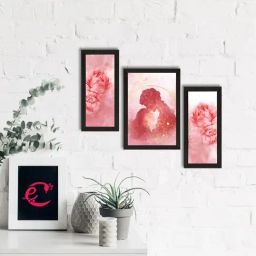 eCraftIndia Set of 3 Loving Couple Satin Matt Texture UV Art Painting-picture-1