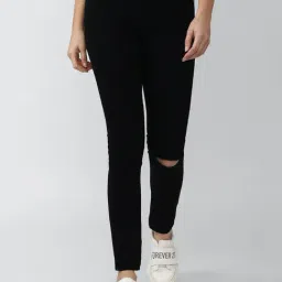 Forever 21 Black Lightly Washed Mid Rise Jeans-image-34