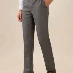 Park Avenue Dark Grey Polyviscose Slim Fit Formal Trosuers image 3