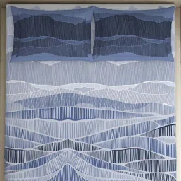 Spaces Indigo Mode Ligh Blue Cotton Viscose 138 TC Double Bedsheet with 2 Pillow Covers image 3