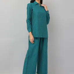 Kaanchie Nanggia Green Causal Wear Shirt and Pant Set image 3