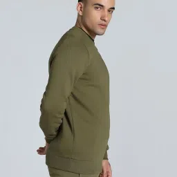 Puma Green Regular Fit Texture Sweatshirt image 3