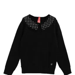 Blue Giraffe Kids Black Solid Full Sleeves Sweater-picture-14