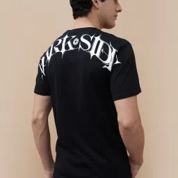 Fame Forever by Lifestyle Black Cotton Regular fit Print T-Shirt image 3