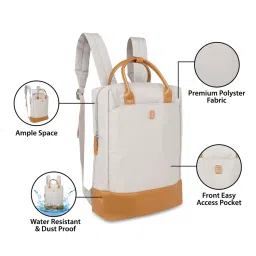 Frequent Traveller Dapper Beige Small Laptop Backpack image 3