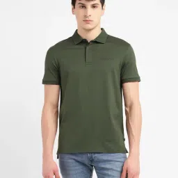 Levi's Green Cotton Slim Fit Polo T-Shirt-image-22