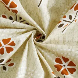 Klotthe Yellow Cotton Printed 400 TC King Fitted Bedsheet with 2 Pillow Covers image 4