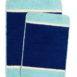 Saral Home Blue & Aqua Microfibre 1450 GSM Bath Mats - Set of 2 image 2