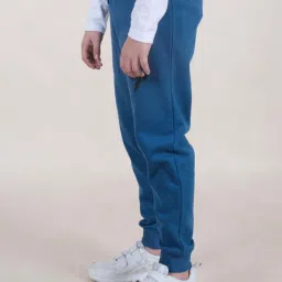 Kiddopanti Boys Blue Printed Track Bottoms Joggers image 3
