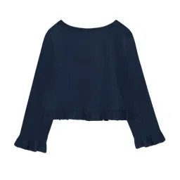 A.T.U.N. Navy Solid Full Sleeves Cardigan image 2