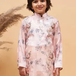 VASTRAMAY Boys Pink Printed Kurta-picture-21