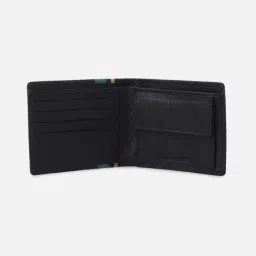 Louis Philippe Black Striped Wallet image 3