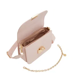 Aldo Light Pink Solid Small Sling Handbag image 3