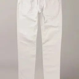 American Eagle White Cotton Regular Fit Jeans image 3