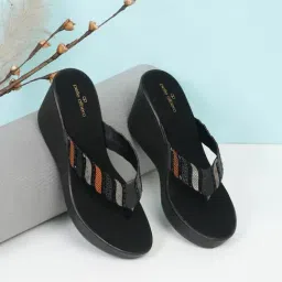 Pelle Albero Women's Black Thong Wedges-picture-29