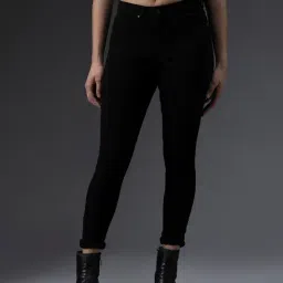 High Star Black Cotton Skinny Fit High Rise Jeans-picture-20