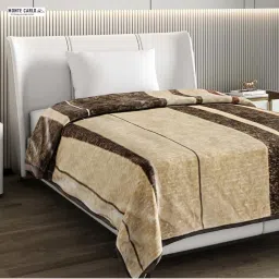 Monte Carlo Brown Polyester 850 GSM Winter Blanket image 3