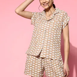 SANSKRUTIHOMES Printed Cotton Night suit image 3