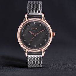 Fossil Women Grey Dial & Gunmetal Toned Laney Analogue Watch BQ3393-picture-1