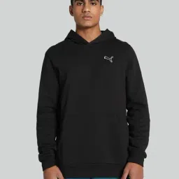 Puma Black Cotton Regular Fit Hooded Sweatshirt-image-77