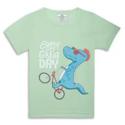 Vimal Jonney Kids Green Cotton Printed T-Shirt-picture-39