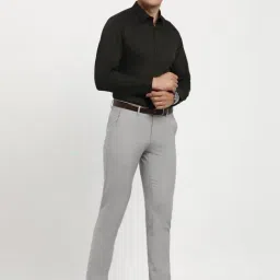 Peter England Black Cotton Regular Fit Printed Shirt image 5