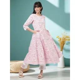 W Pink Pure Cotton Printed Kurta-picture-11