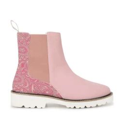 Yoho Women's Rose Pink Chelsea Boots-picture-45