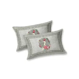 JaipurFabric Green Cotton 180 TC Swan Printed Bedsheet with 2 Pillow Covers image 4