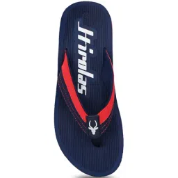 Hirolas Men's Blue & Red Flip Flops image 4