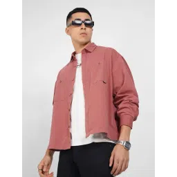 Sf Jeans By Pantaloons Red Cotton Boxy Fit Shirt image 4