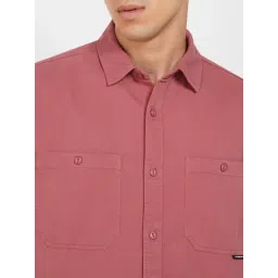 Sf Jeans By Pantaloons Red Cotton Boxy Fit Shirt image 5