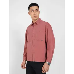 Sf Jeans By Pantaloons Red Cotton Boxy Fit Shirt image 3