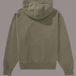 American Eagle Green Regular Fit Logo Printed Hooded Sweatshirt image 4