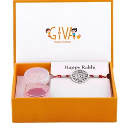 GIVA Men Silver Charm Rakhi image 3