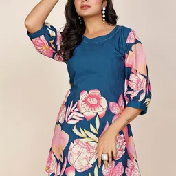 Maheshwar Printed Round Neck Tunic & Palazzos Co-Ords image 4