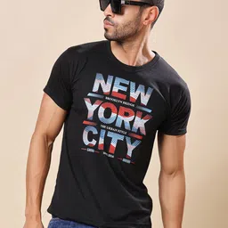 Moda Rapido Men Dry Fit Typography Printed Round Neck Pure Cotton T-shirt-picture-56