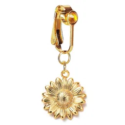 via mazzini Clip-On Style No-Piercing Required Flower Charm Belly Button Navel Ring For Women And Girls (BB0115) 1 Pc image 1