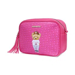 HAMSTER LONDON Printed PU Sling Bag with Tasselled image 3