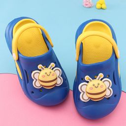 Oh! Pair Back Strap Closure Clog With Honey Bee Applique - Blue-picture-35