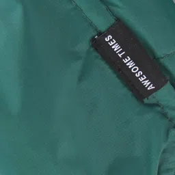 Little Kangaroos Full Sleeves Solid Colored Quilted Winter Reversible  Jacket - Green image 3