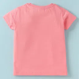 Tango Single Jersey Knit Half Sleeves Night Suit with Fruit Print - Coral image 3