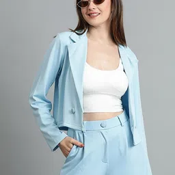 kotty Women Solid Single Breasted Casual Blazer-picture-19