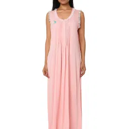 Juliet Pink Hosiery Sleeveless Nightdress-picture-13