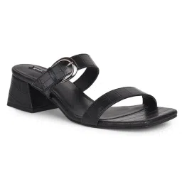 Bata Women's Mule Block Sandals Heels-picture-11