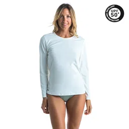 olaian Women Surfing Long sleeve UV Protection (UPF50+)-White. image 1